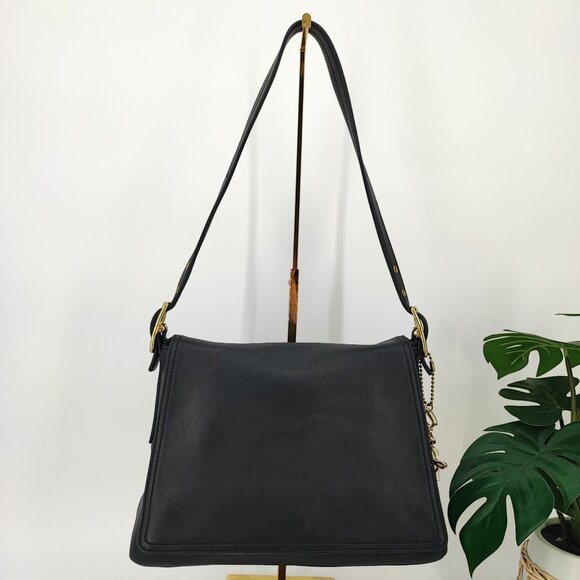 Coach Women’s Studio Flap Black Leather Shoulder Bag - Picture 1 of 16